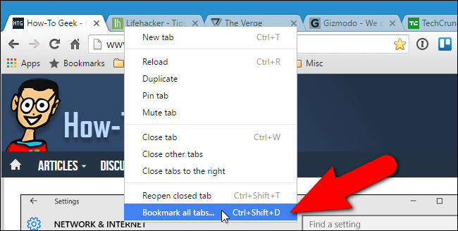 shortcut for duplicating tab in chrome mac